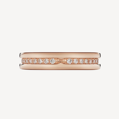 [LumiVibe]ZERO 1 ONE-BAND PAVED DIAMONDS ON THE SPIRAL RING