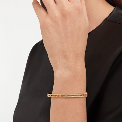 [LumiVibe]ZERO 1 SPIRAL LOGO PINK GOLD BRACELET