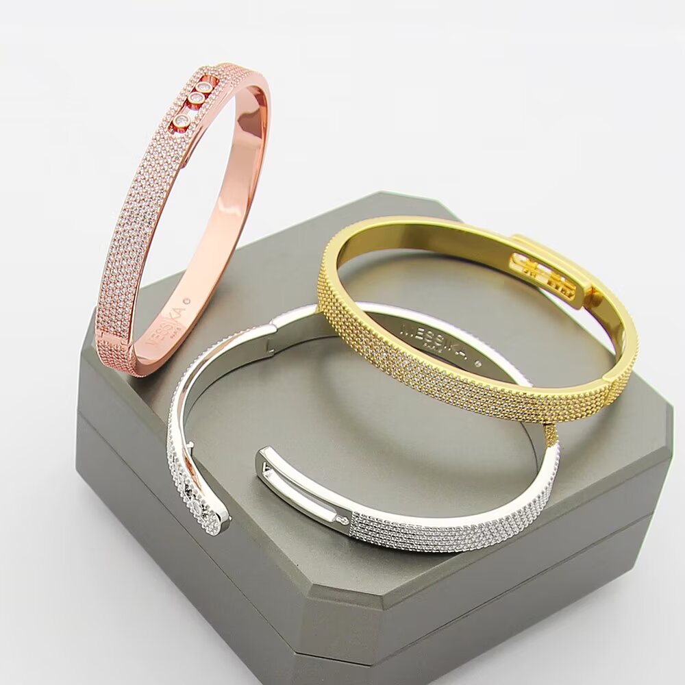 [LumiVibe]Move Noa Full Pavé Diamond Bangle Bracelet