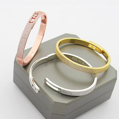 [LumiVibe]Move Noa Full Pavé Diamond Bangle Bracelet