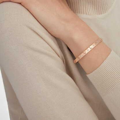 [LumiVibe]ZERO 1 PINK GOLD 12 DIAMONDS BRACELET