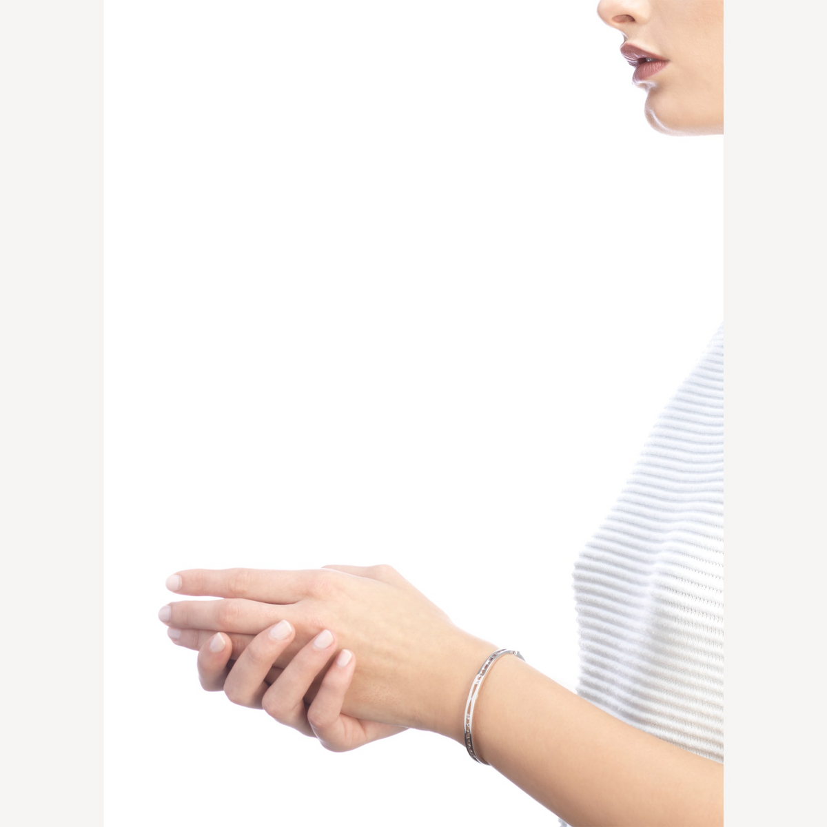 [LumiVibe]ZERO 1 SPIRAL LOGO SILVER BRACELET