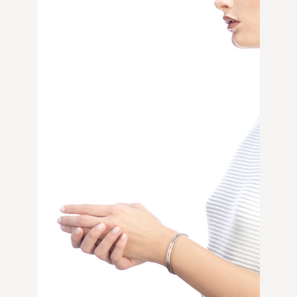 [LumiVibe]ZERO 1 SPIRAL LOGO SILVER BRACELET