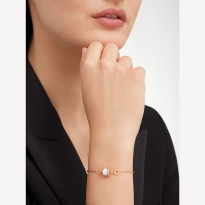 [LumiVibe]ZERO 1 SOFT PINK GOLD AND WHITE CERAMIC BRACELET