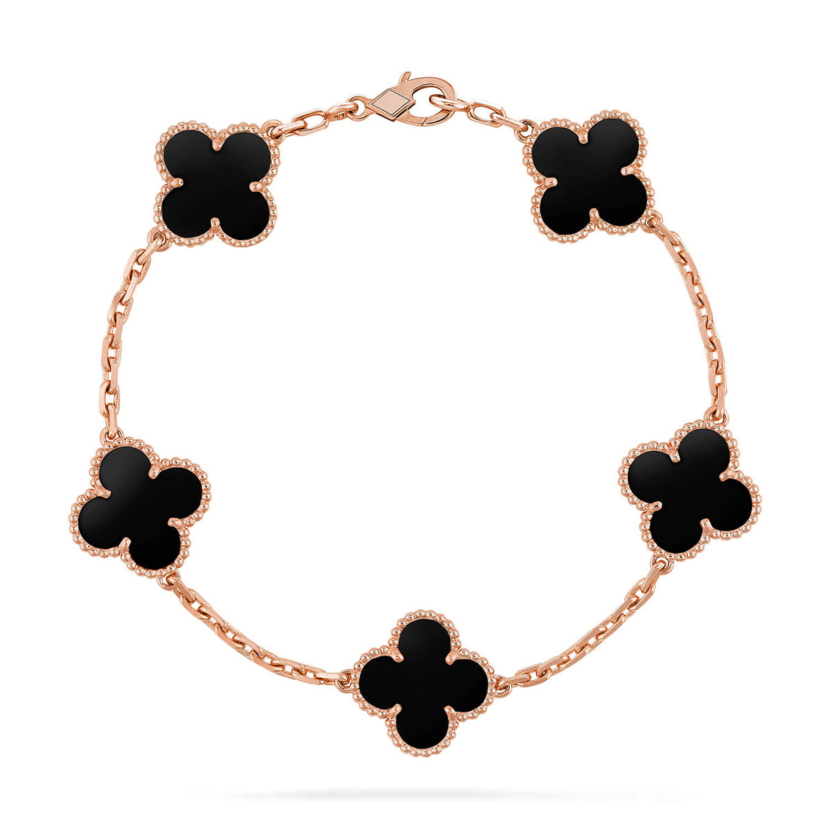 [LumiVibe] CLOVER 5 MOTIF ONYXS BRACELET COLLECTION