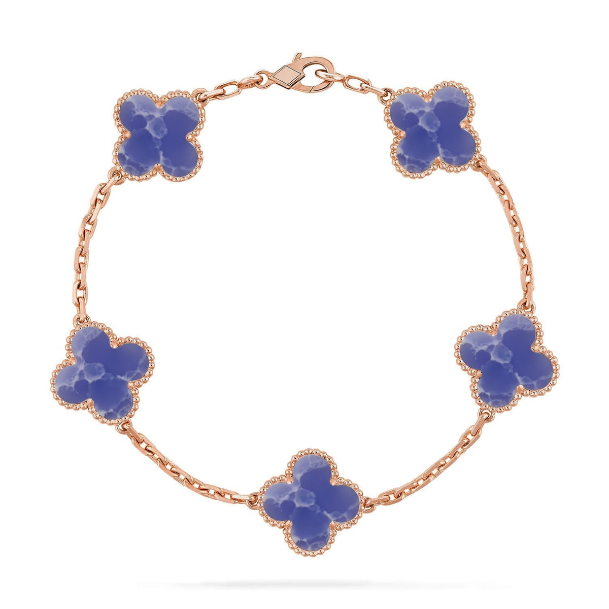 [LumiVibe]CLOVER 5 MOTIF BLUE VEINS BRACELET COLLECTION