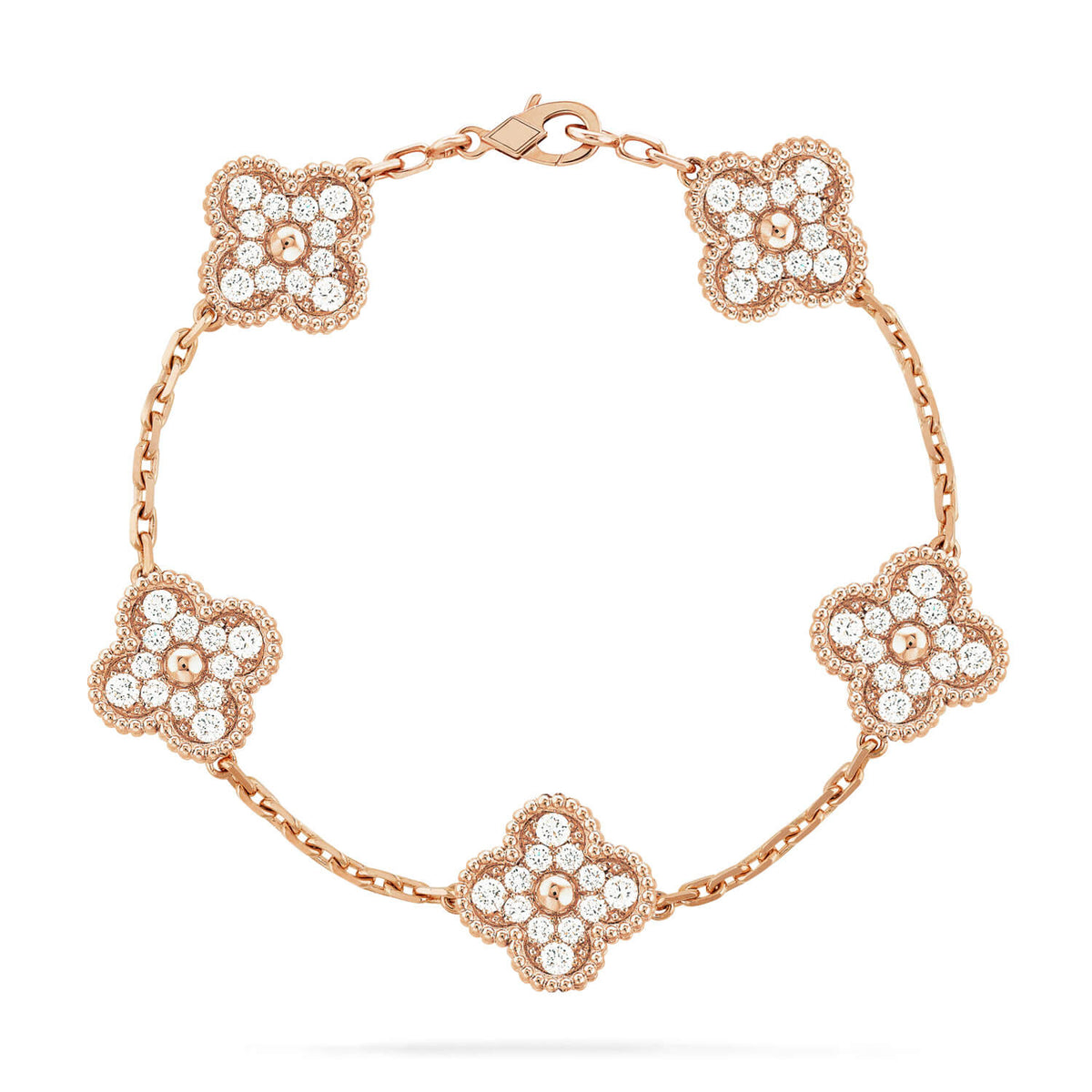 [LumiVibe] CLOVER 5 MOTIF FULL DIAMOND BRACELET COLLECTION