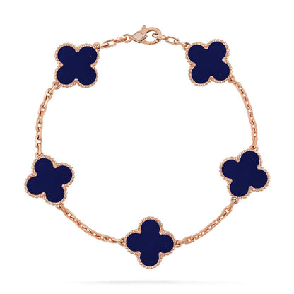 [LumiVibe]CLOVER 5 MOTIF LAPIS LAZULI BRACELET COLLECTION
