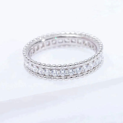 [LumiVibe]PERLEE DIAMOND SILVER RING