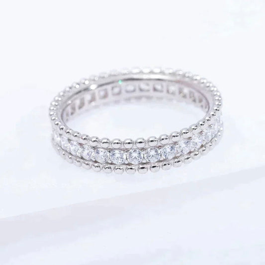 [LumiVibe]PERLEE DIAMOND SILVER RING