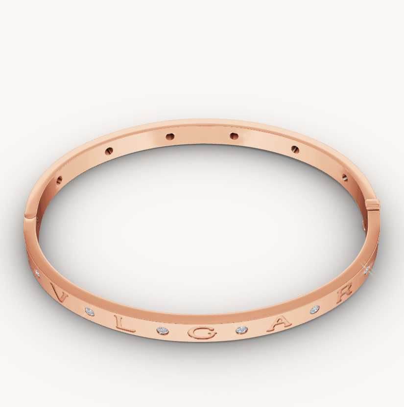 [LumiVibe]ZERO 1 PINK GOLD 12 DIAMONDS BRACELET