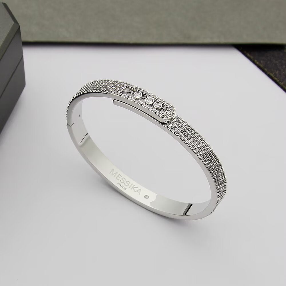[LumiVibe]Move Noa Full Pavé Diamond Bangle Bracelet