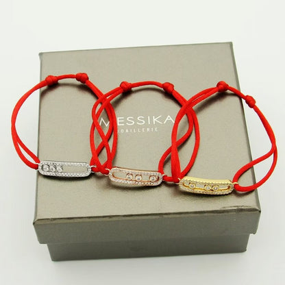 [LumiVibe]Messika Care(s) pink cord pavé bracelet