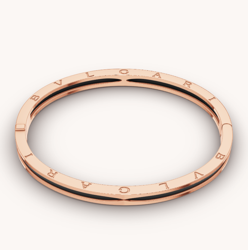 [LumiVibe]ZERO 1 PINK GOLD WITH BLACK CERAMIC BRACELET