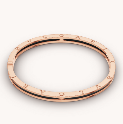 [LumiVibe]ZERO 1 PINK GOLD WITH BLACK CERAMIC BRACELET