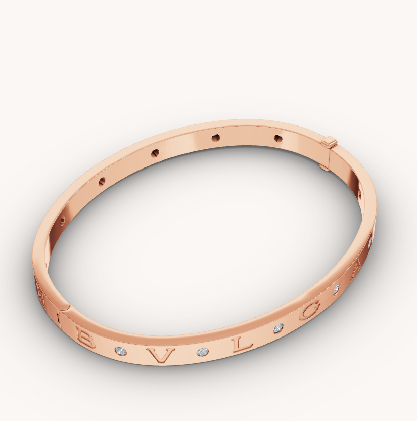 [LumiVibe]ZERO 1 PINK GOLD 12 DIAMONDS BRACELET