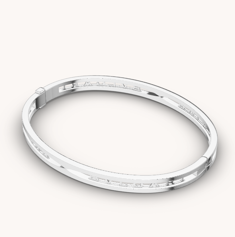 [LumiVibe]ZERO 1 SPIRAL LOGO SILVER BRACELET
