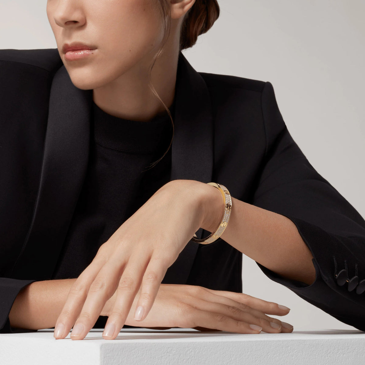 [LumiVibe]LOVE BRACELET 6.1MM DIAMOND-PAVED