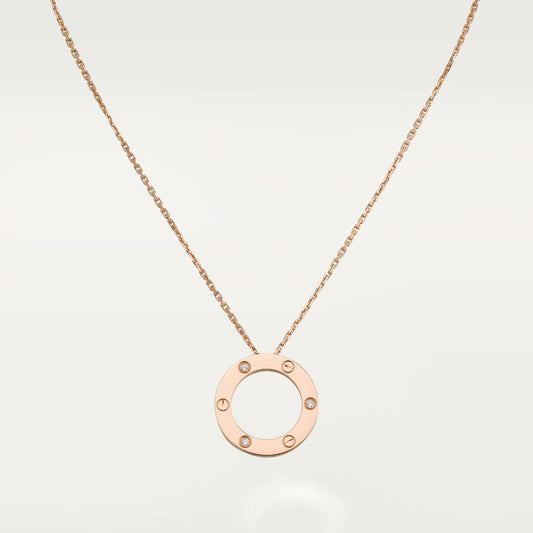 [LumiVibe]LOVE NECKLACE 16MM 3 DIAMONDS