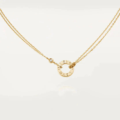 [LumiVibe]LOVE NECKLACE 16MM 2 DIAMONDS