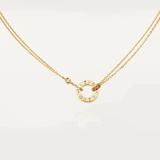 [LumiVibe]LOVE NECKLACE 16MM 2 DIAMONDS