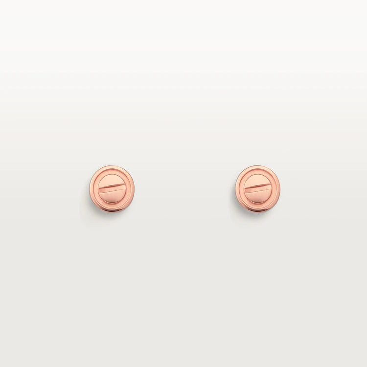 [LumiVibe]LOVE EARRINGS PINK GOLD 10MM