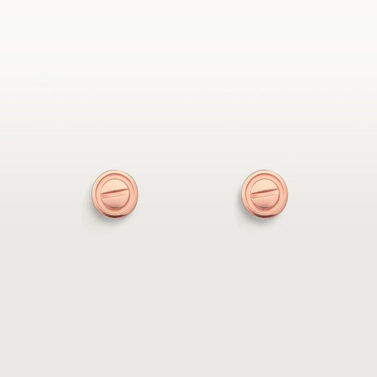 [LumiVibe]LOVE EARRINGS PINK GOLD 10MM