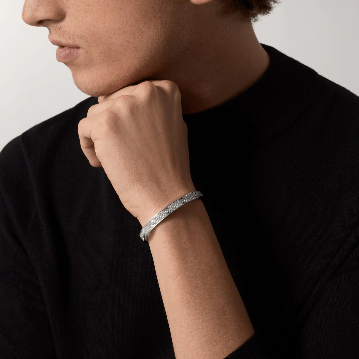 [LumiVibe]LOVE BRACELET 6.1MM DIAMOND-PAVED 10 BIG DIAMONDS