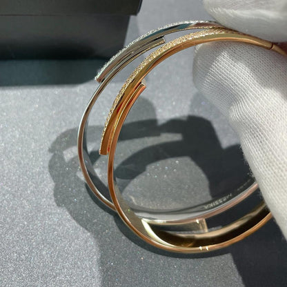 [LumiVibe]Move Noa Rose Gold Pavé Diamond Bangle Bracelet