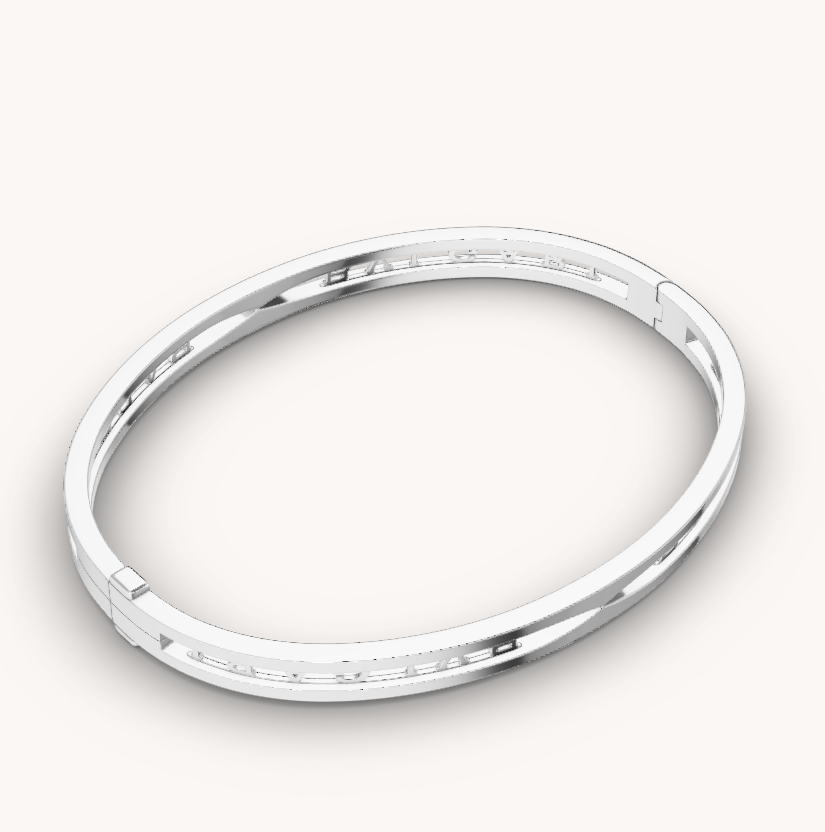 [LumiVibe]ZERO 1 SPIRAL LOGO SILVER BRACELET