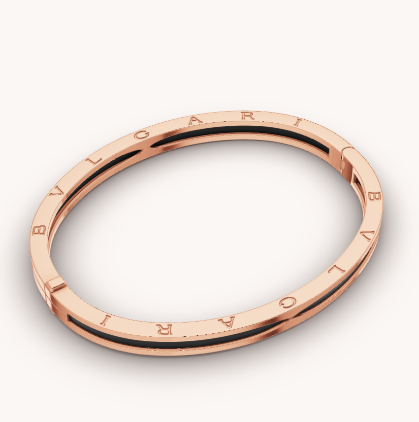 [LumiVibe]ZERO 1 PINK GOLD WITH BLACK CERAMIC BRACELET