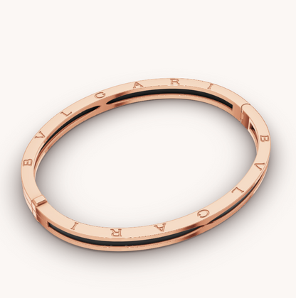 [LumiVibe]ZERO 1 PINK GOLD WITH BLACK CERAMIC BRACELET