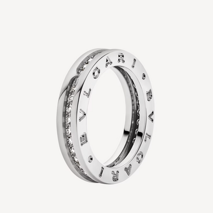[LumiVibe]ZERO 1 ONE-BAND PAVED DIAMONDS ON THE SPIRAL RING
