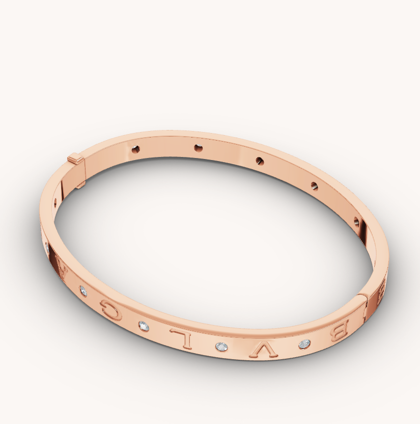[LumiVibe]ZERO 1 PINK GOLD 12 DIAMONDS BRACELET