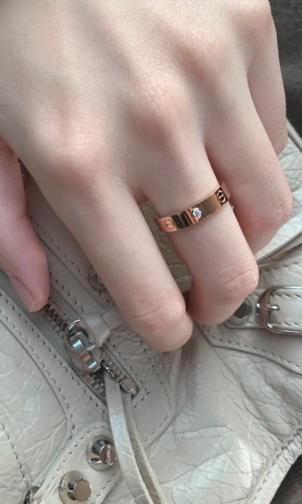 [LumiVibe]LOVE RING 4MM 1 DIAMOND