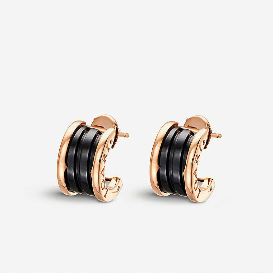 [LumiVibe]ZERO 1 PINK GOLD CERAMIC EARRINGS