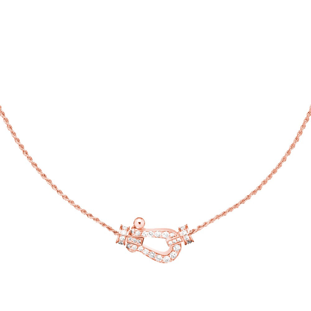 [LumiVibe]FORCE 10 PINK GOLD DIAMOND NECKLACE