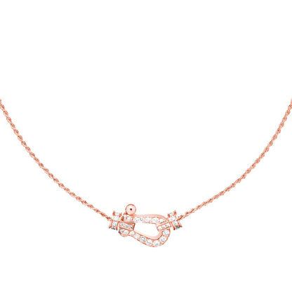 [LumiVibe]FORCE 10 PINK GOLD DIAMOND NECKLACE