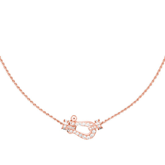 [LumiVibe]FORCE 10 PINK GOLD DIAMOND NECKLACE