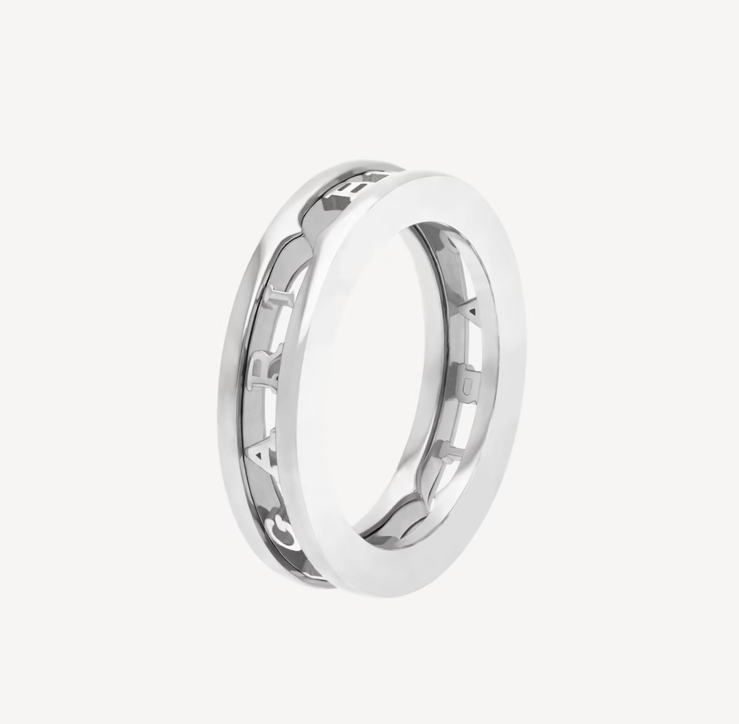 [LumiVibe]ZERO 1 ONE-BAND WITH OPENWORK LOGO SPIRAL RING