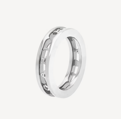 [LumiVibe]ZERO 1 ONE-BAND WITH OPENWORK LOGO SPIRAL RING