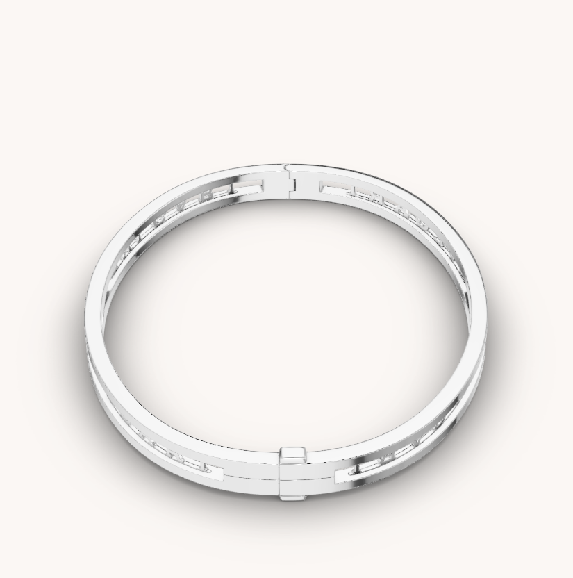 [LumiVibe]ZERO 1 SPIRAL LOGO SILVER BRACELET