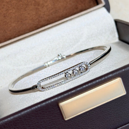 [LumiVibe]Move Pavé Diamond Bangle Bracelet M