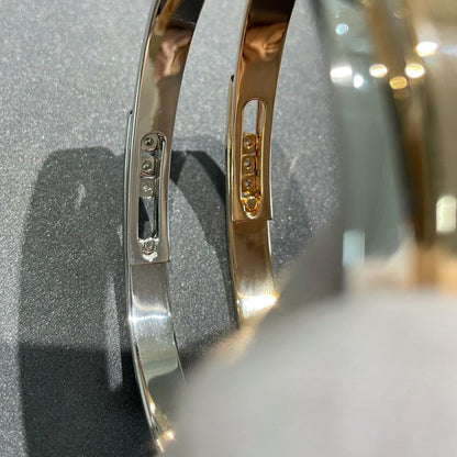 [LumiVibe]Move Noa Rose Gold Pavé Diamond Bangle Bracelet