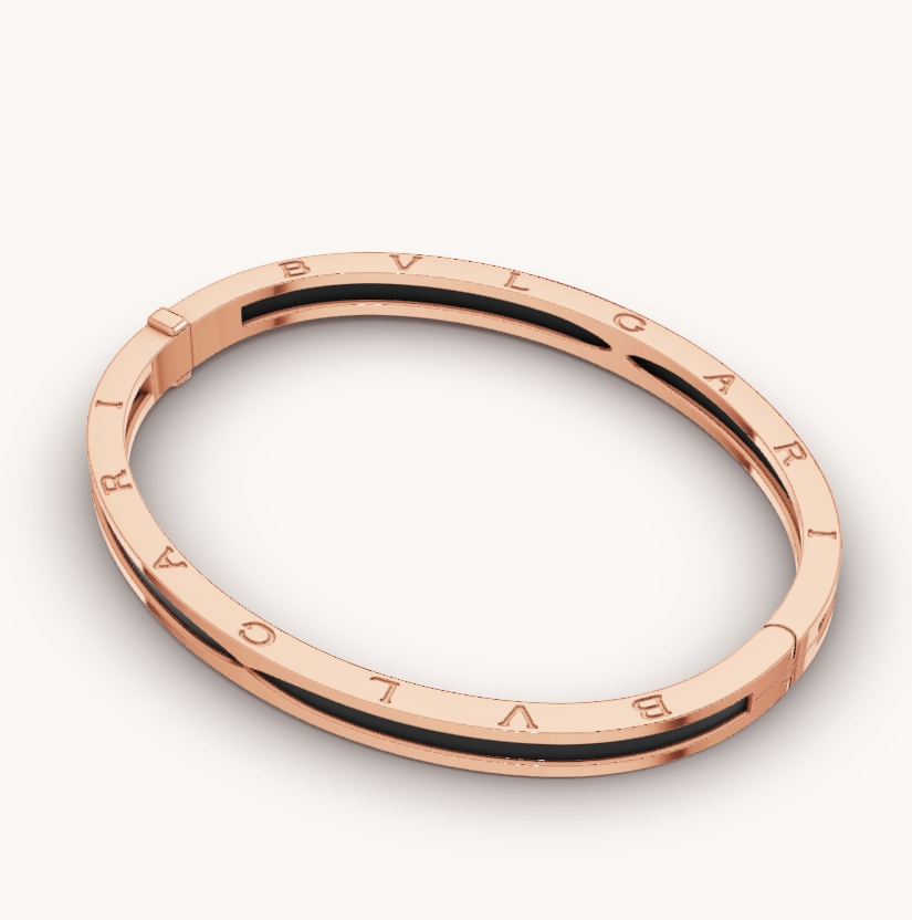 [LumiVibe]ZERO 1 PINK GOLD WITH BLACK CERAMIC BRACELET