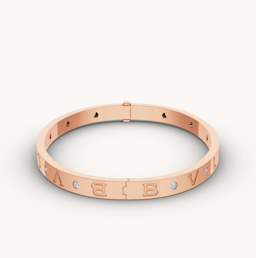 [LumiVibe]ZERO 1 PINK GOLD 12 DIAMONDS BRACELET