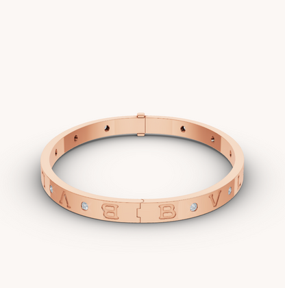 [LumiVibe]ZERO 1 PINK GOLD 12 DIAMONDS BRACELET