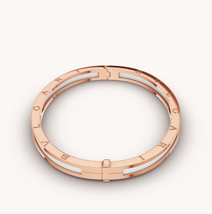 [LumiVibe]ZERO 1 PINK GOLD WITH WHITE CERAMIC BRACELET