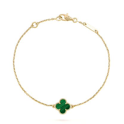[LumiVibe]CLOVER BRACELET MALACHITE 1 MOTIF