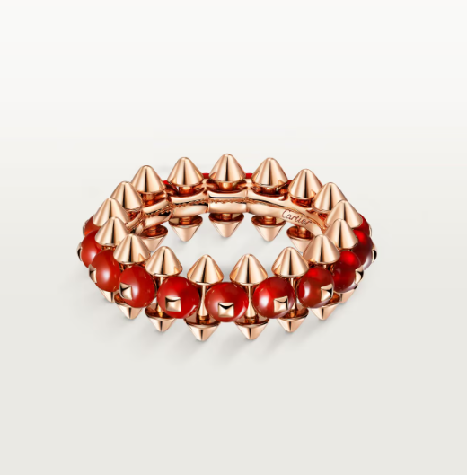 [LumiVibe]CLASH ELEGANT ROSE GOLD RING FEATURING NATURAL AGATE